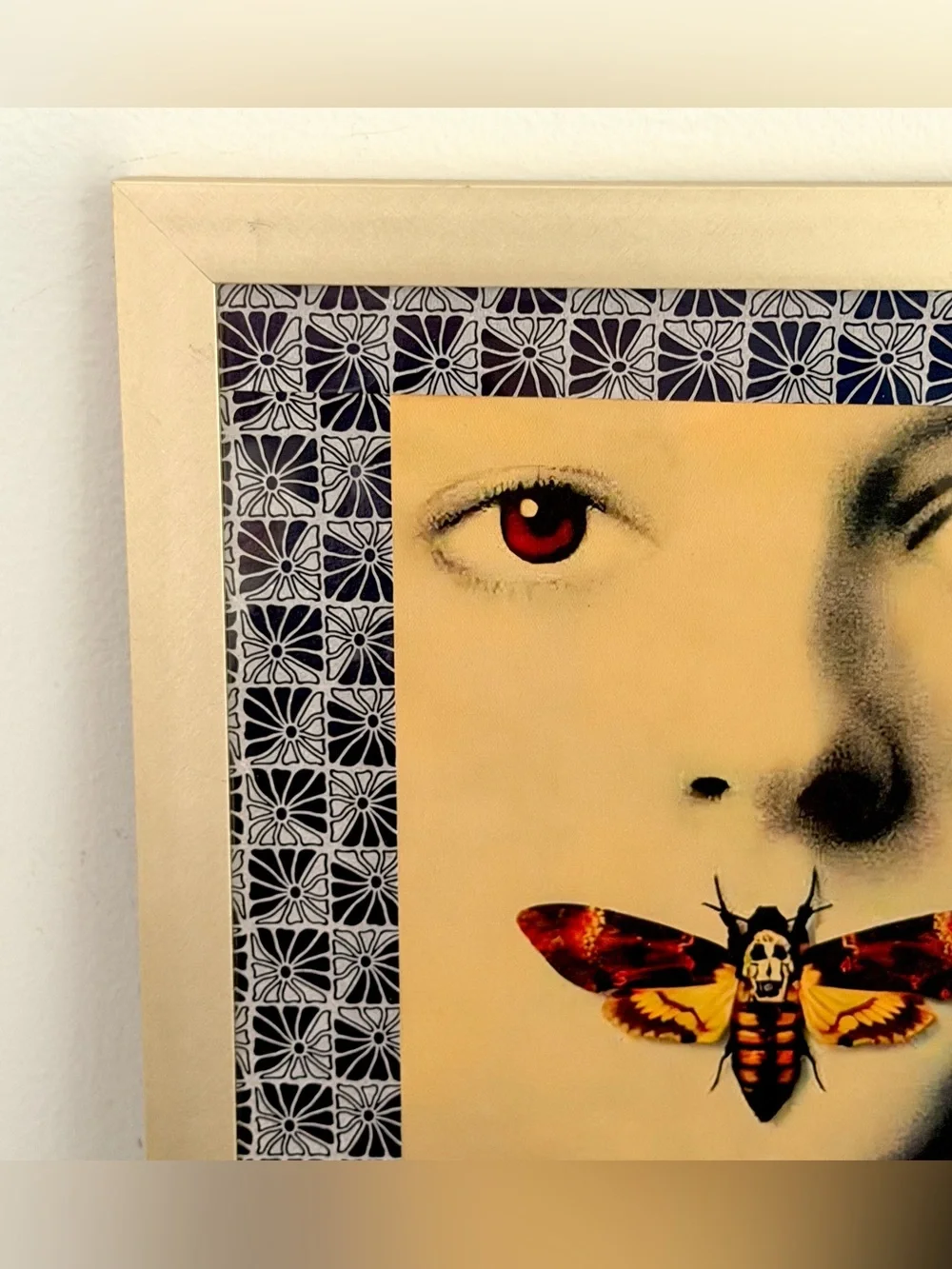 The Silence of the Lambs Movie Poster Canvas Art Print Gold Framed Horror Art